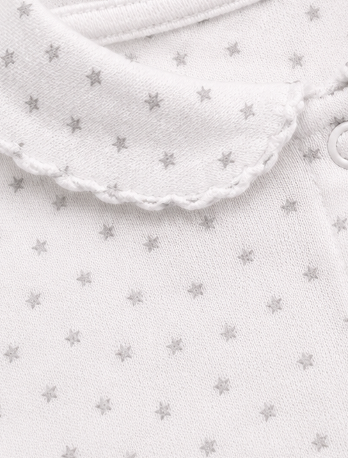 Grey star printed onesie