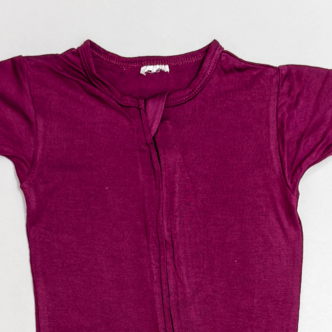 WINE VISCOUS ZIPPER JUMPSUIT