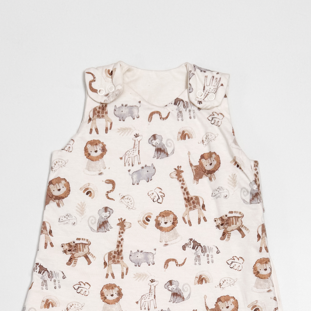 BEIGE ANIMAL PRINTED SLEEPING BAG