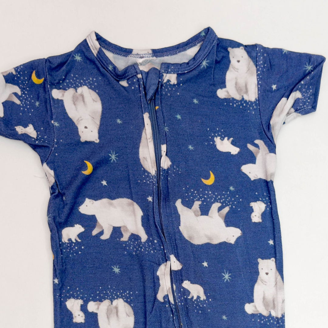 BLUE BEAR PRINTED VISCOUS JUMPSUIT