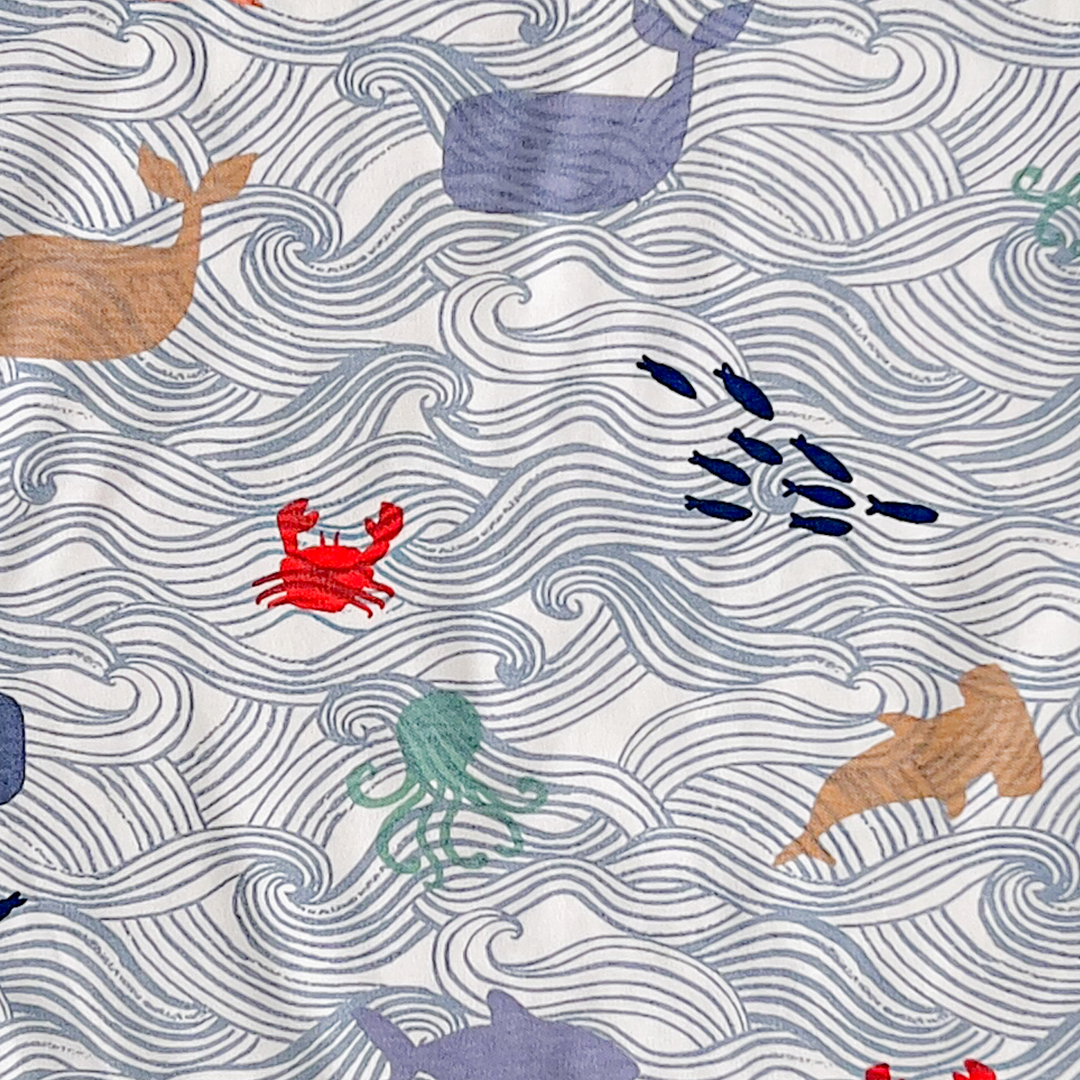 BLUE OCEAN PATTERNED JUMPSUIT