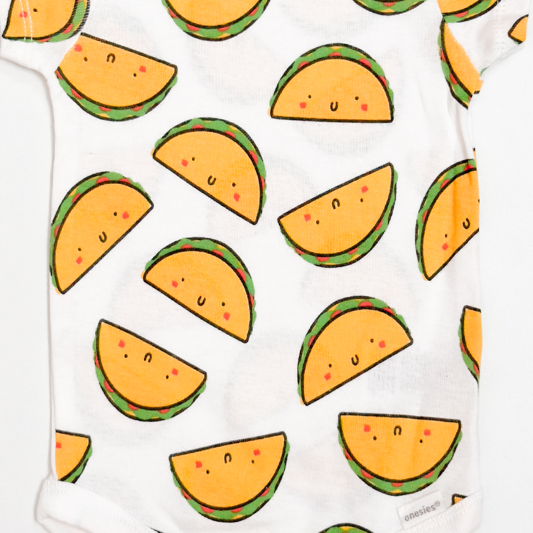 WHITE PRINTED ONESIE