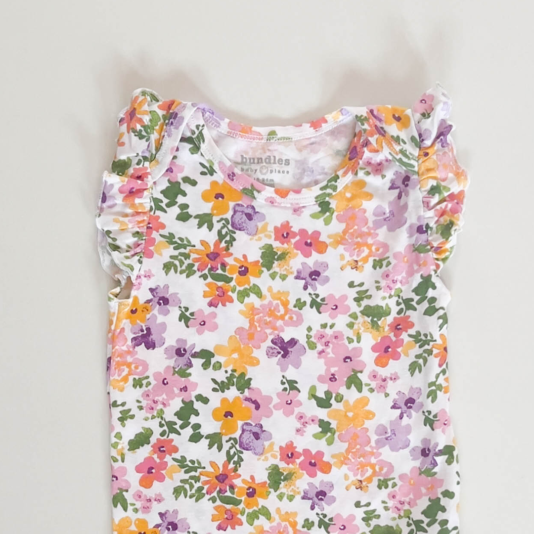 FLORAL GIRLS ONESIE