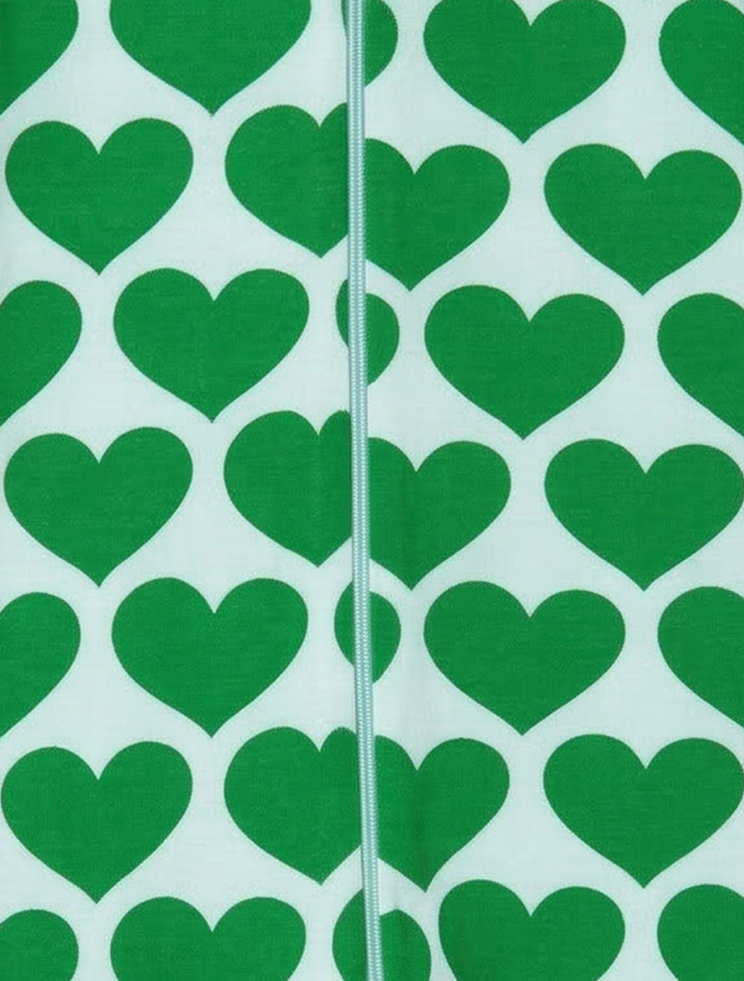 GREEN LOVE ZIPPER SLEEPSUIT