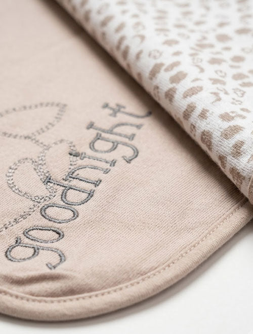 BEIGE DOUBLE SIDE SWADDLE CUM BLANKET