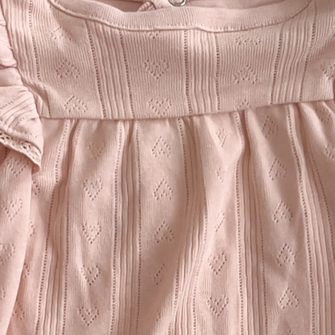 PINK LITTLE PLANET ORGANIC CARTERS BABY POINTELLE BODYSUIT DRESS