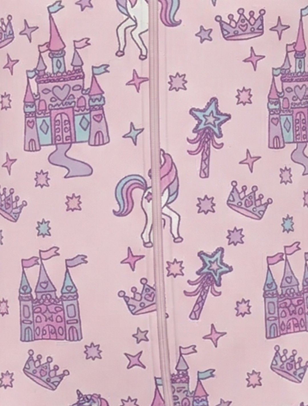 PINK UNICORN SLIM FIT ZIPPER SLEEPSUIT