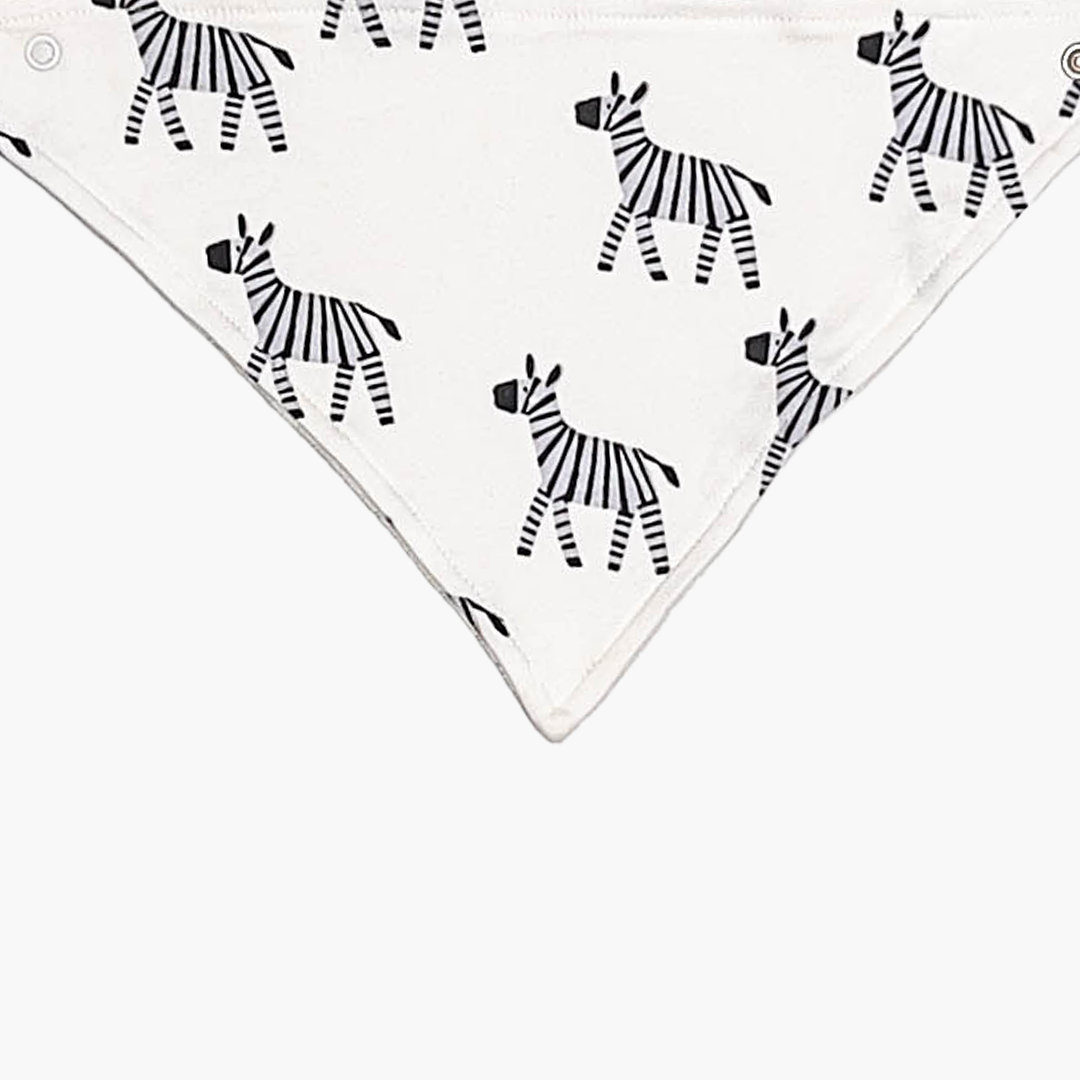 ZEBRA PATTERNED BANDANA BIBS