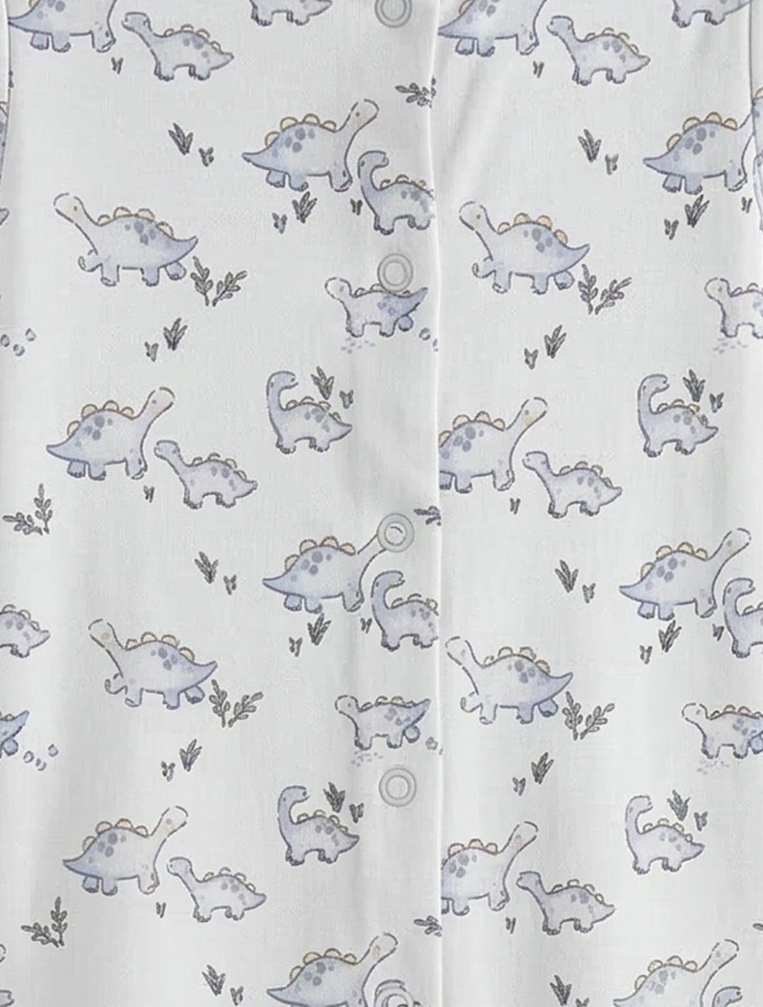 BLUE DINO PRINTED SLEEPSUIT