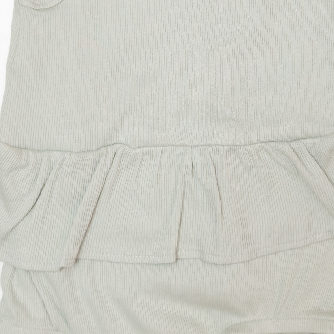 SAGE GREEN RIBBED SUNSUIT