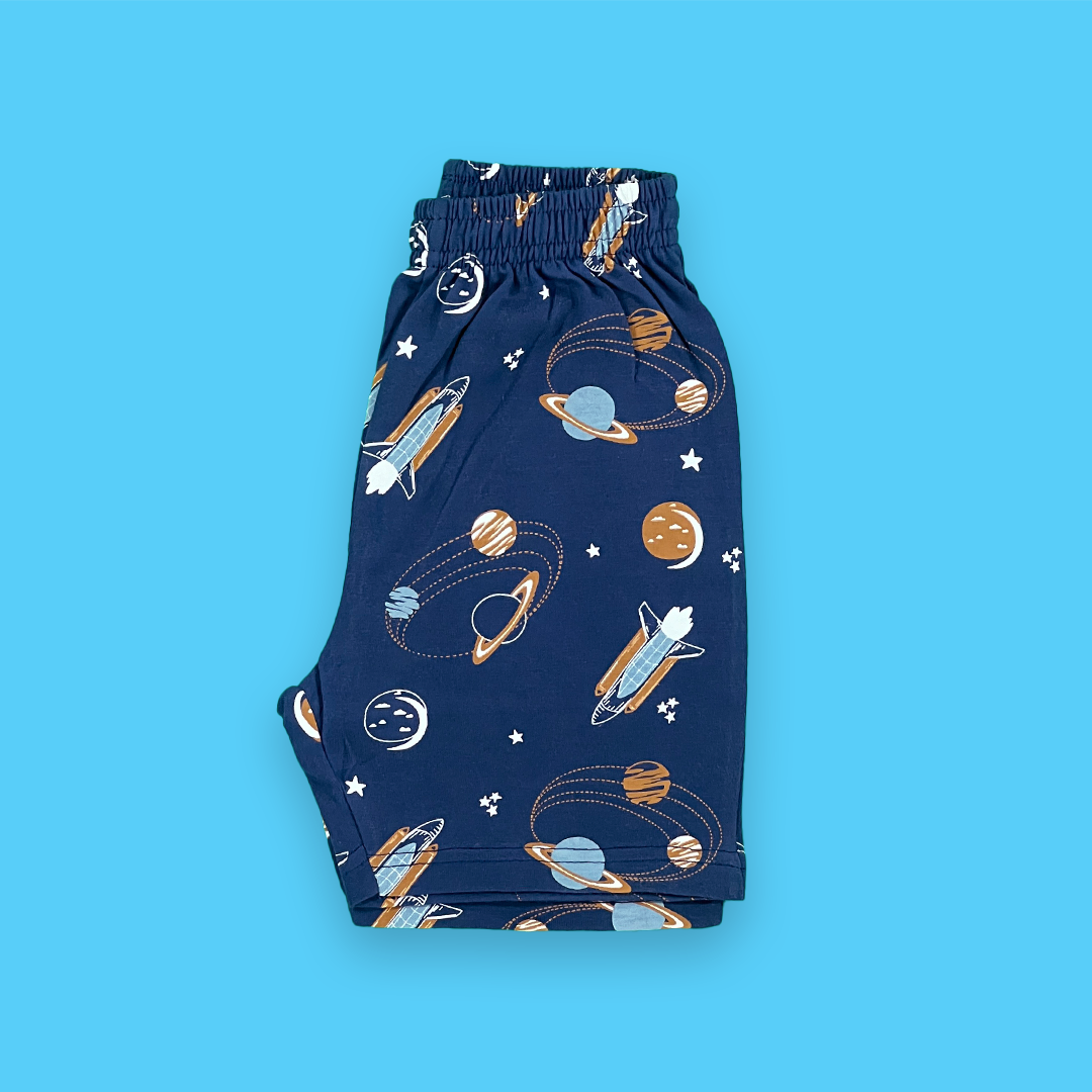Space Campus Hero Pattern Printer Raw Sienna Color Two Piece