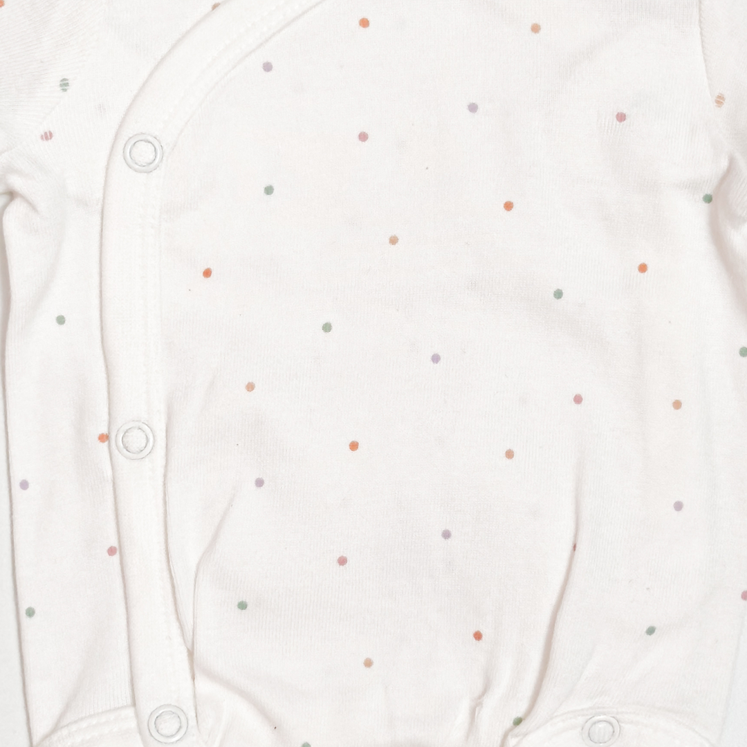 POLKA DOTTED WRAPOVER ONESIE