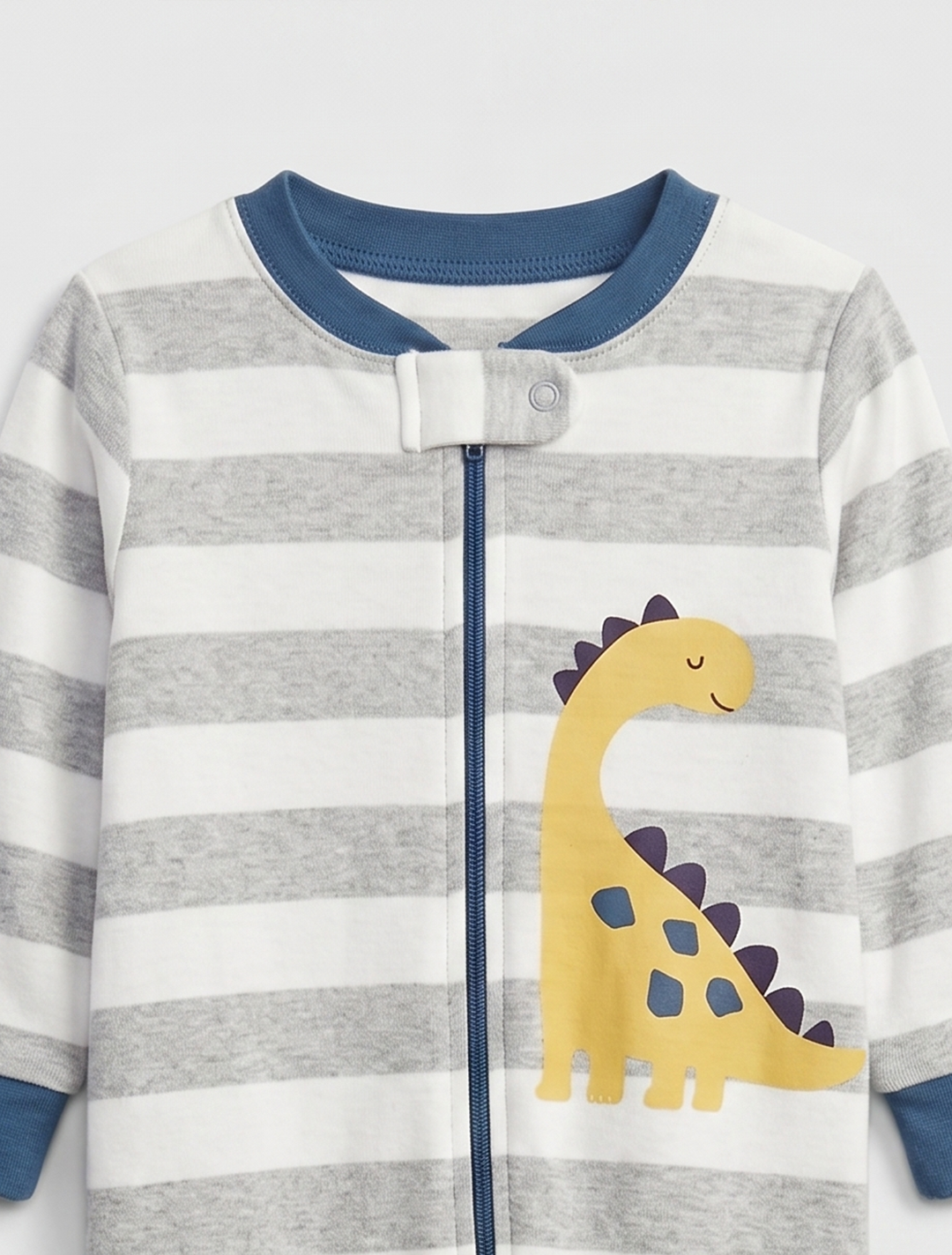 STRIPED ZIPPER SLEEPSUIT