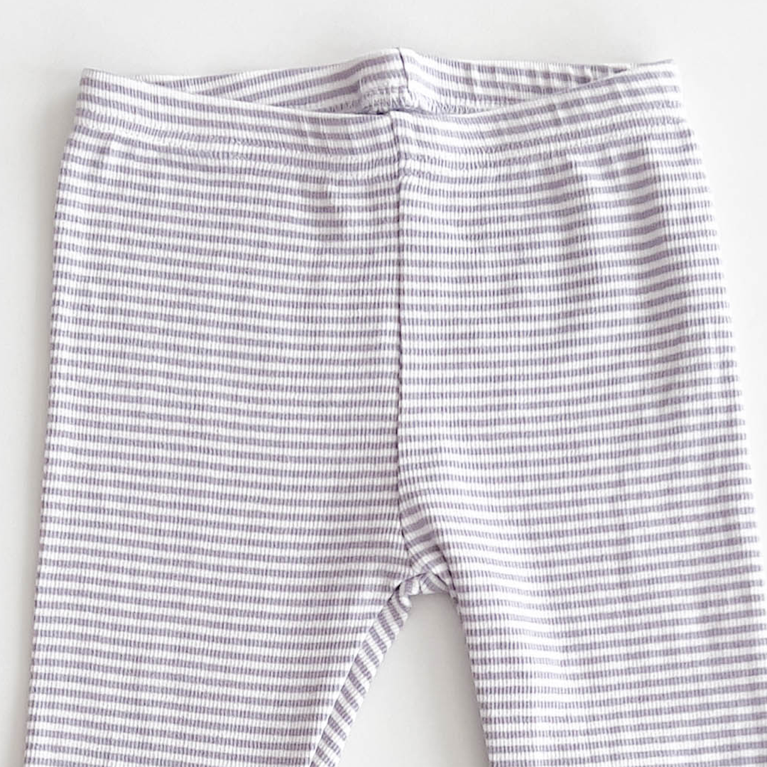 LAVENDER AND WHITE STRIPED PANTS