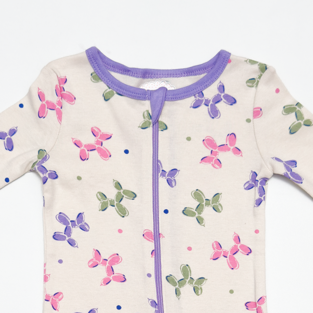LAVENDER PATTERNED SLEEPSUIT