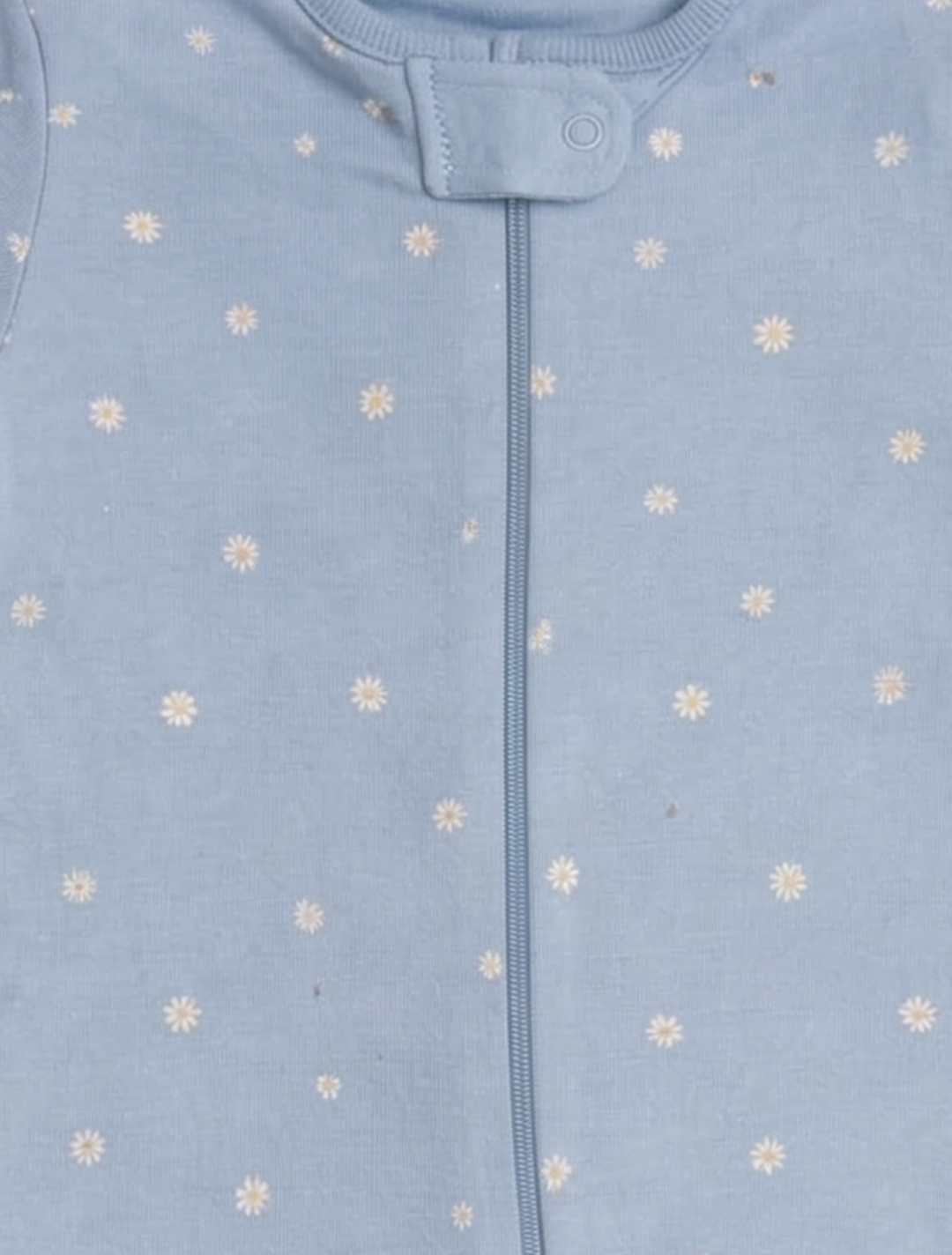 BLUE FLORAL ZIPPER SLEEPSUIT