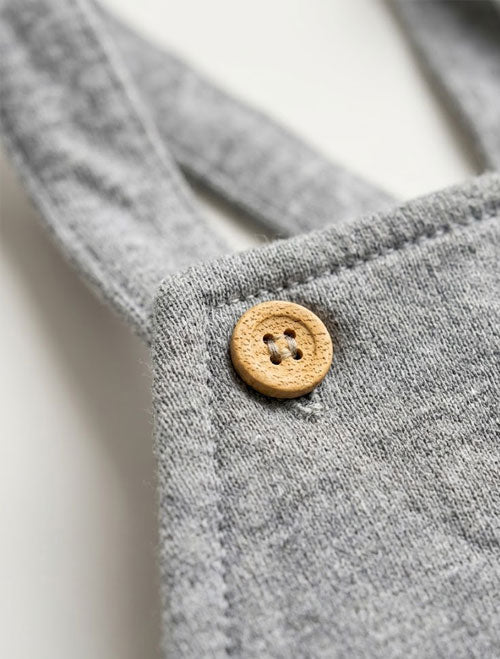 Grey ribbed dungaree