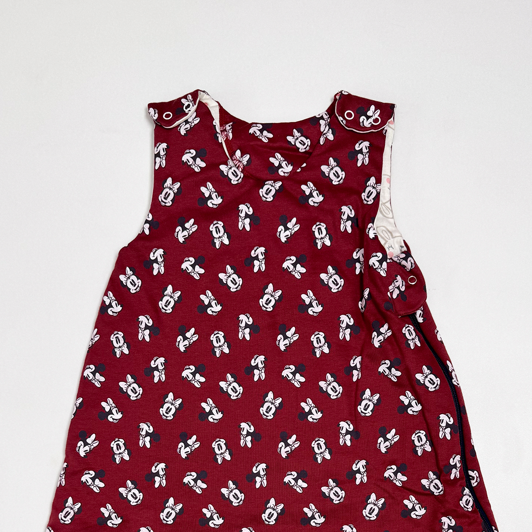 MAROON MICKEY PRINTED SLEEPING BAG