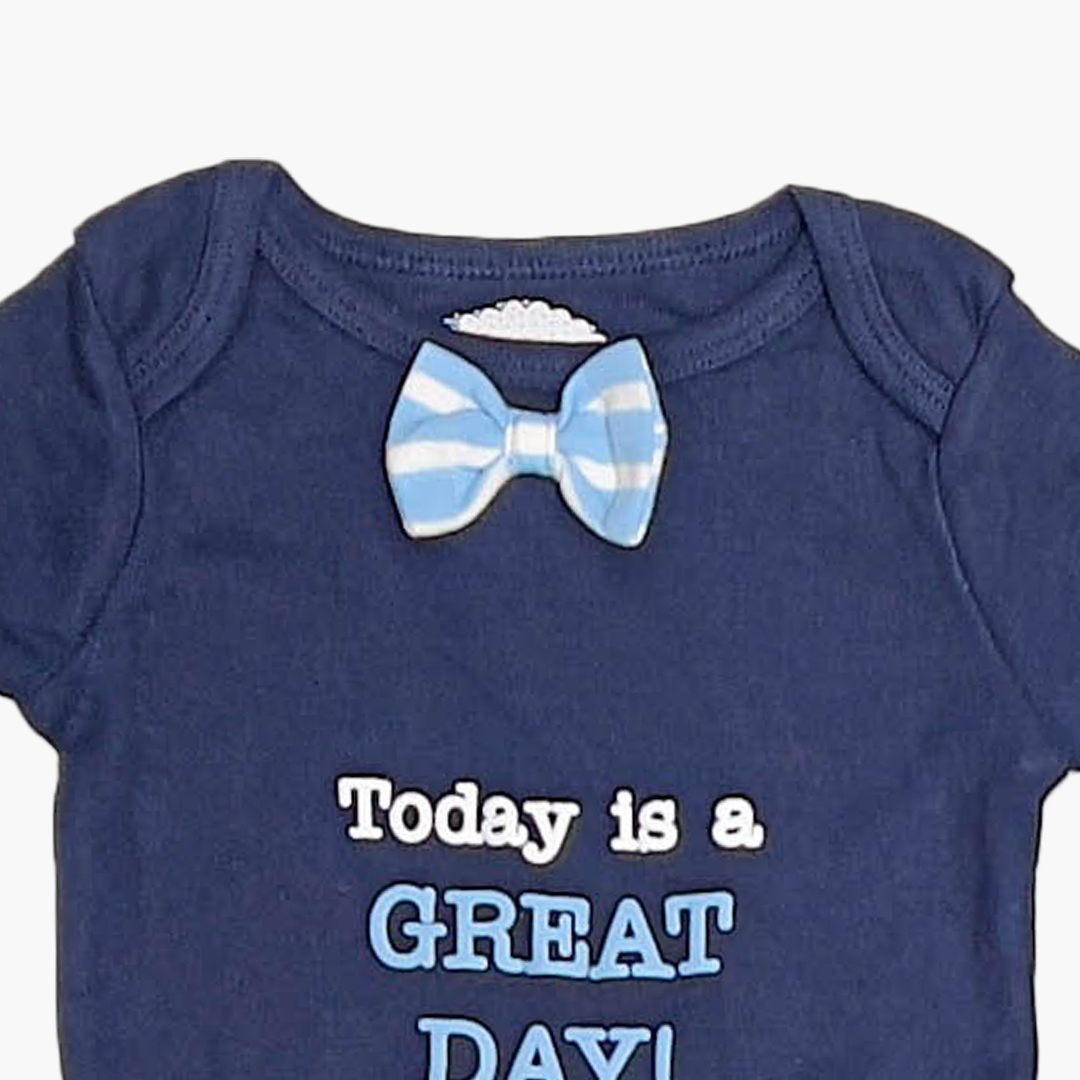 NAVY BLUE PRINTED ONESIE
