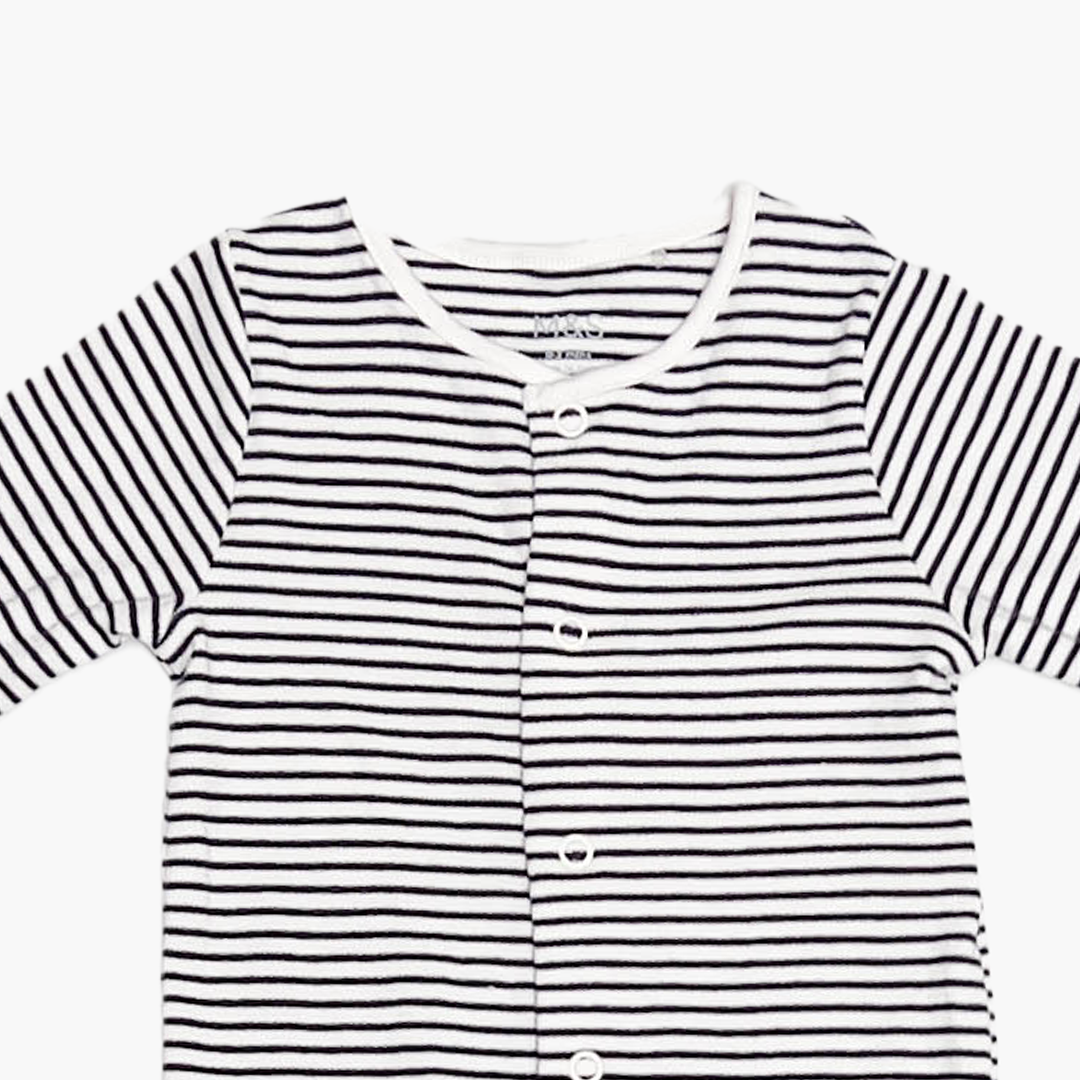 NAVY BLUE STRIPED SLEEPSUIT