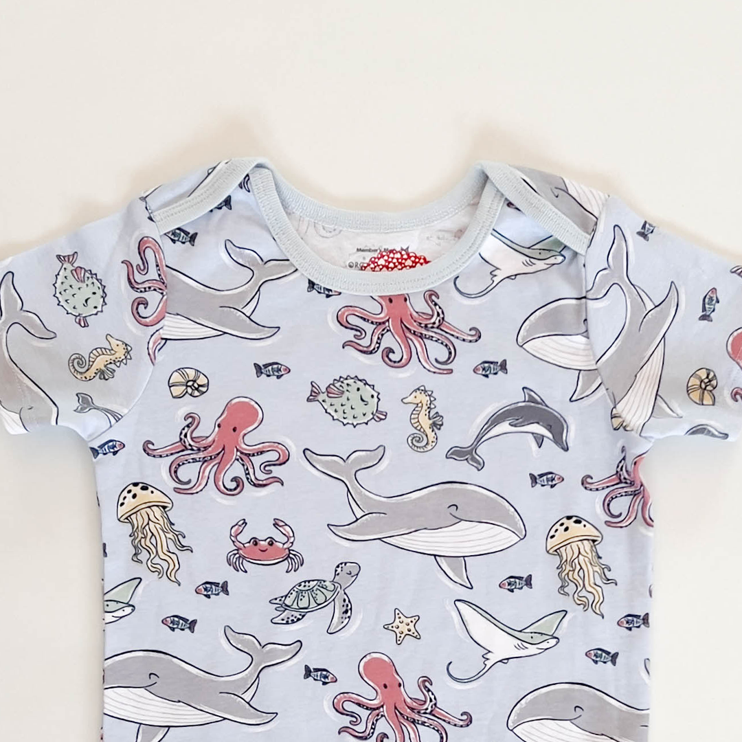 OCEAN PATTERNED ONESIE