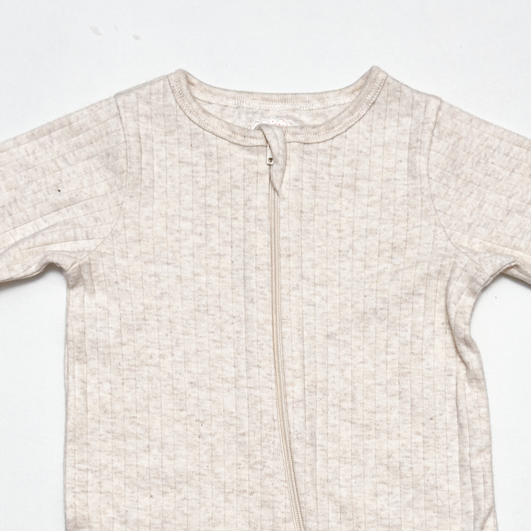 OFF WHITE  ZIPPER SLEEPSUIT