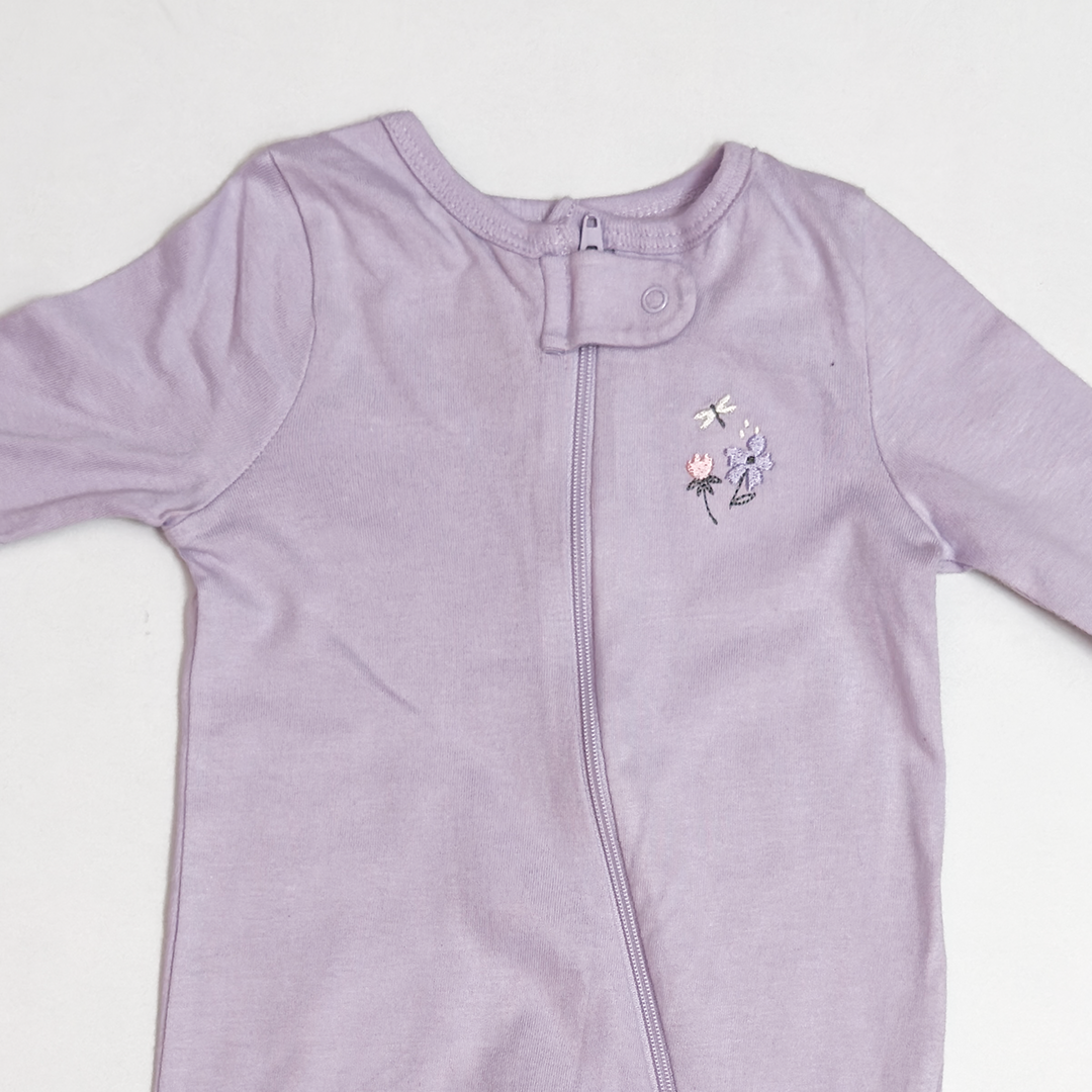 LAVENDER ZIPPER SLEEPSUIT