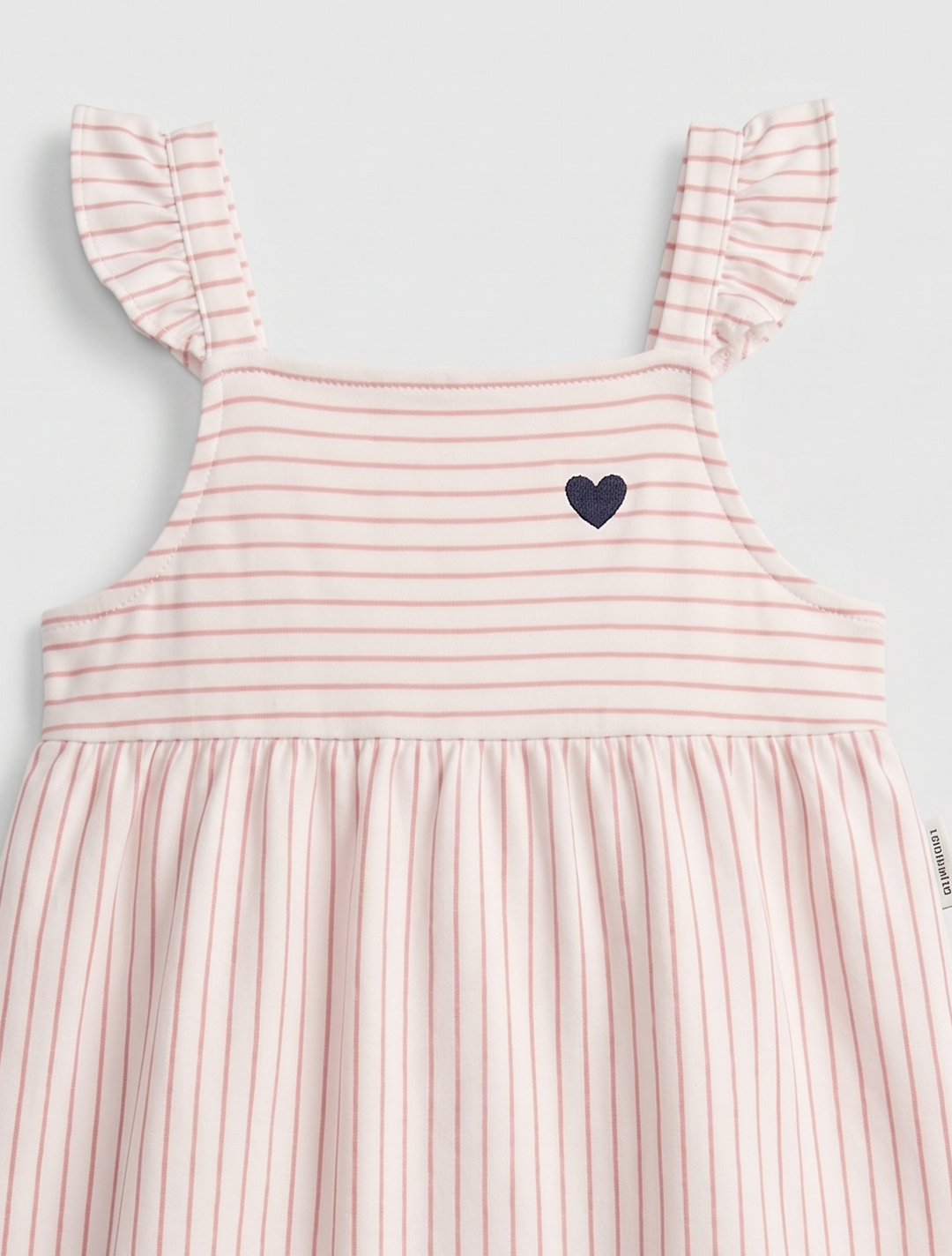 Pink striped girls jumpsuit
