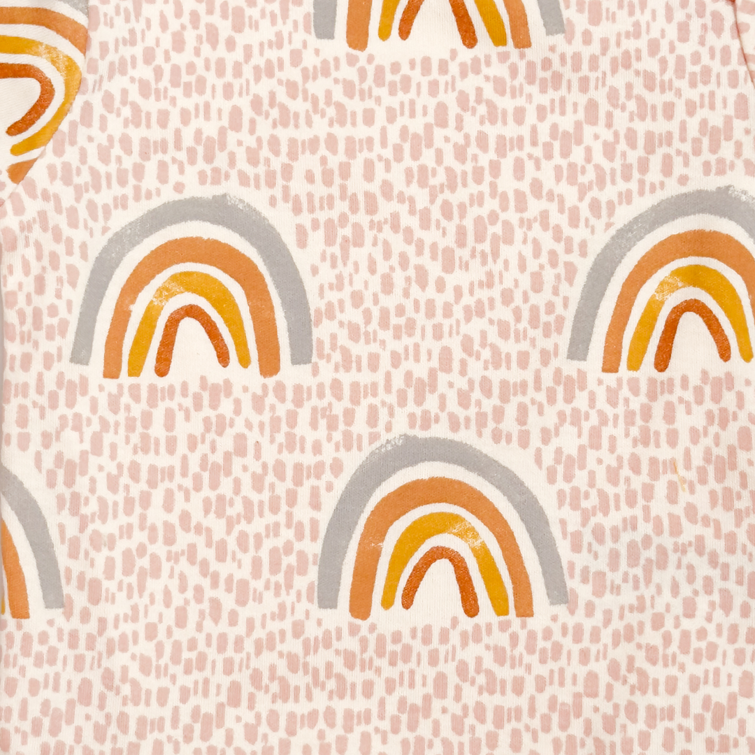 BEIGE RAINBOW PRINTED ONESIE