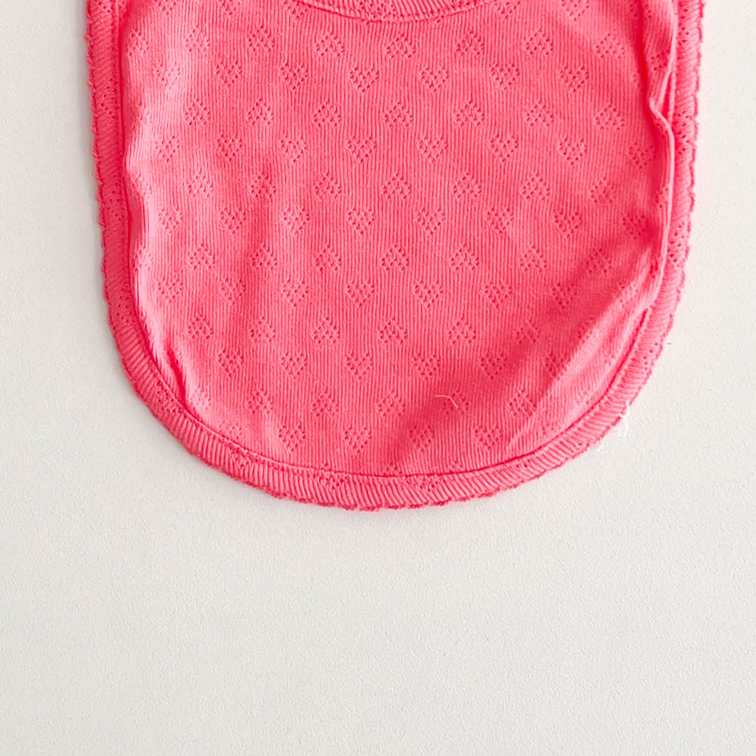 PINK GIRLS ROUND BIBS