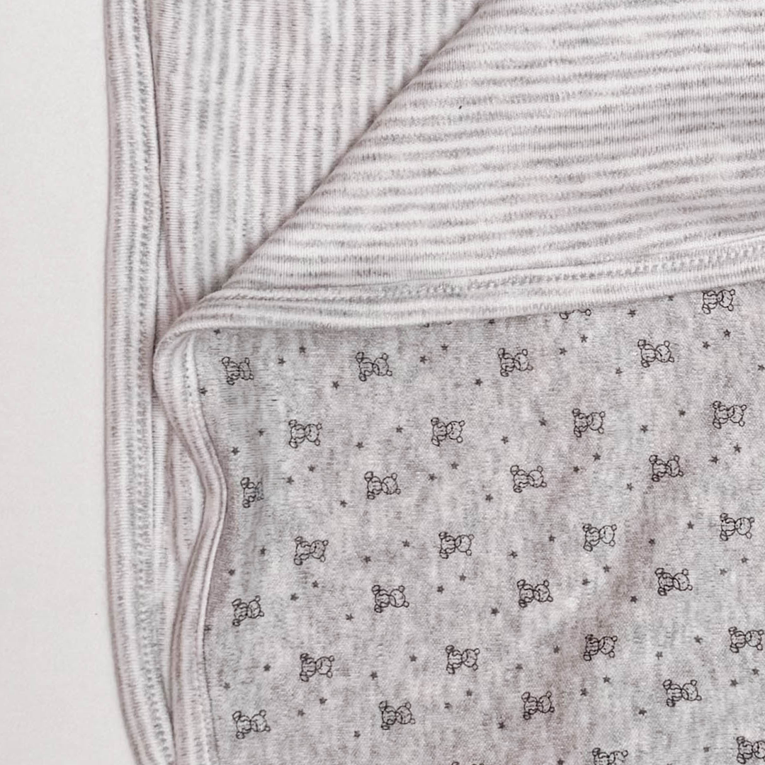 GREY DOUBLE SIDED SWADDLE