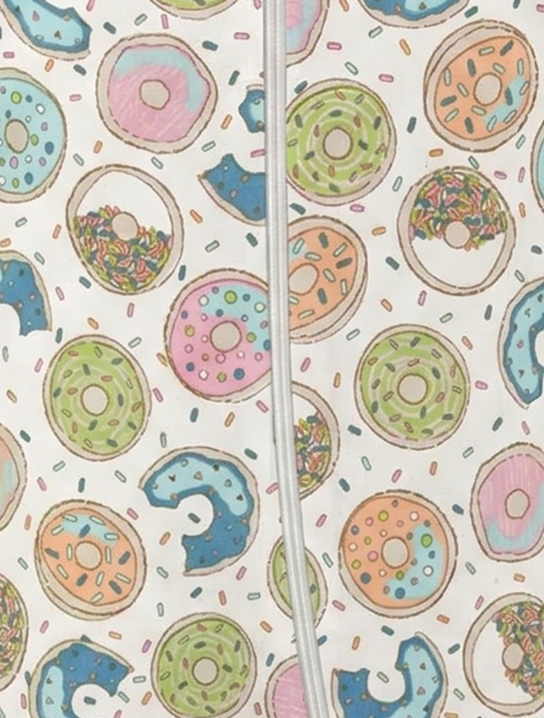 DONUT PRINTED ZIPPER SLEEPSUIT