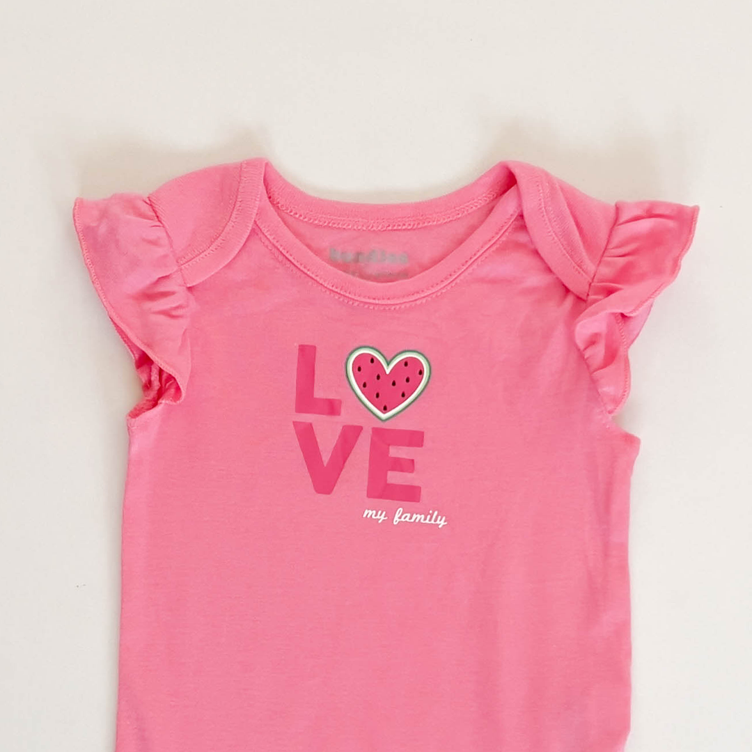 PINK LOVE PRINTED ONESIE