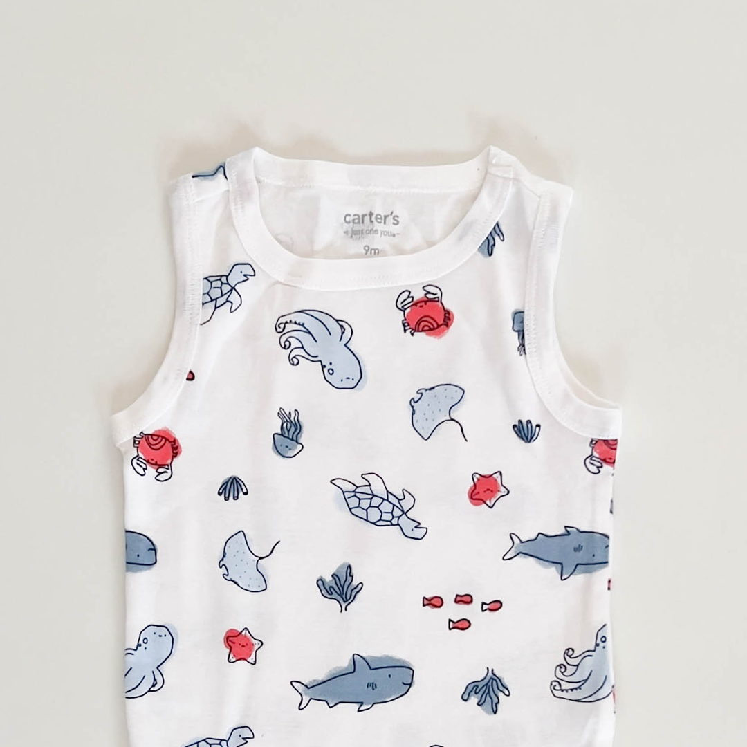 SEA PRINTED ONESIE