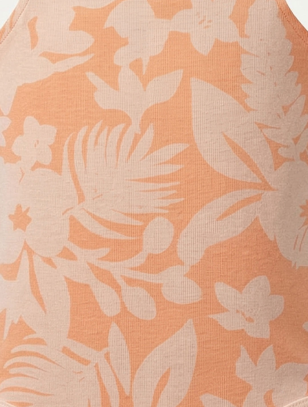 ORANGE FLORAL RUFFLED ONESIE