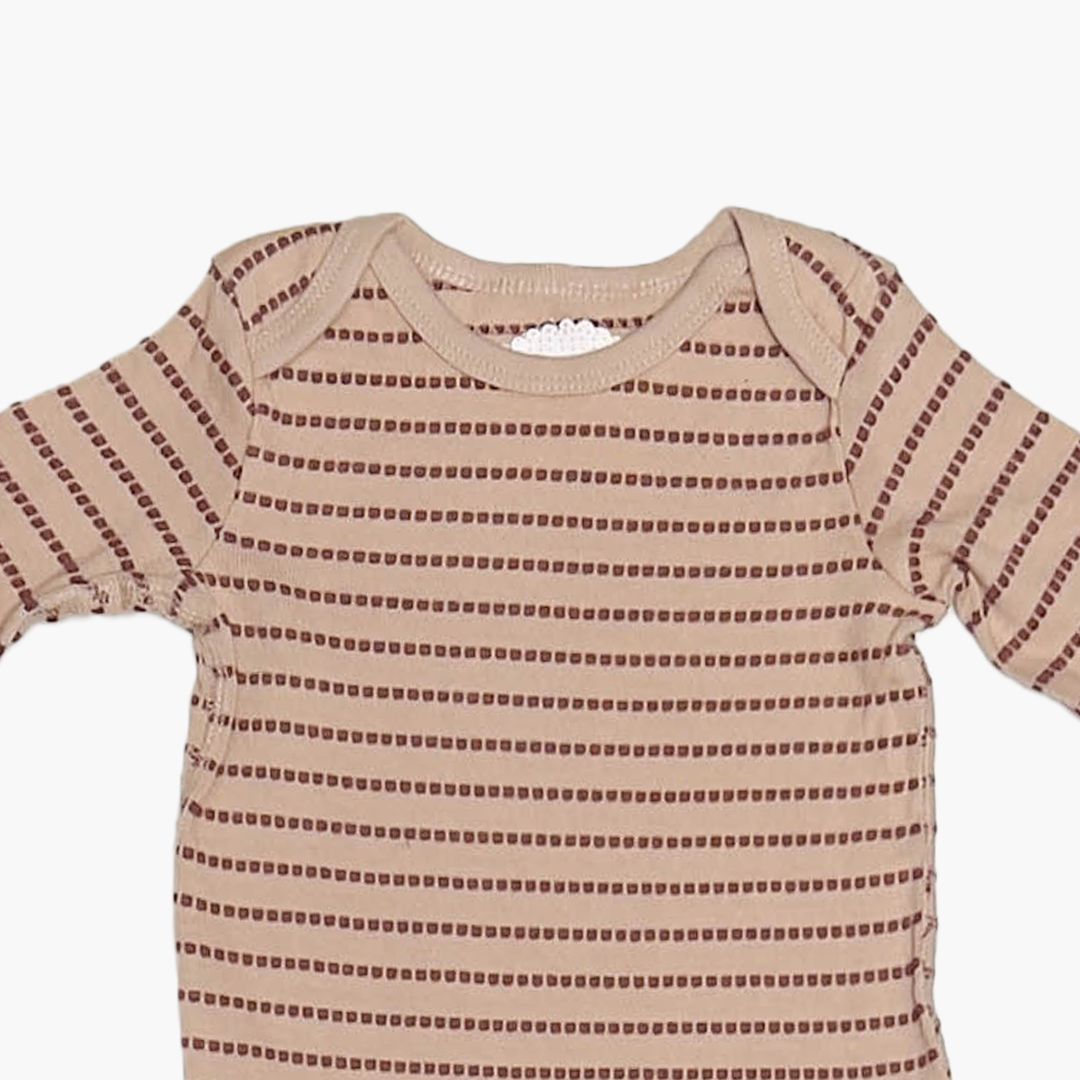 BROWN PATTERNED ONESIE