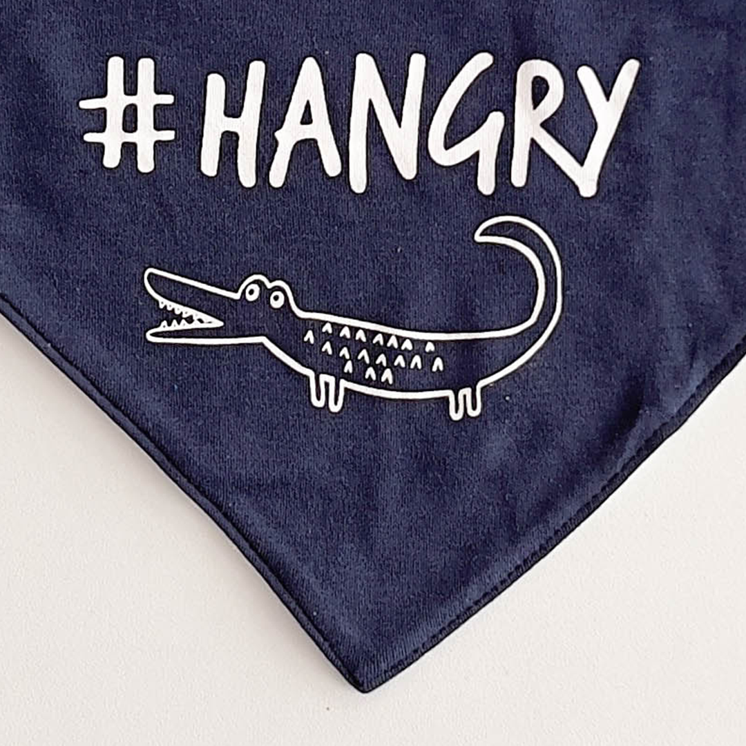 NAVY BLUE PRINTED BANDANA BIBS