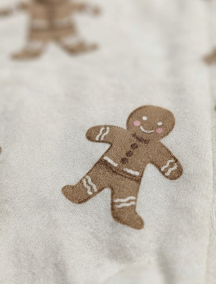Beige ginger bread zipper sleepsuit