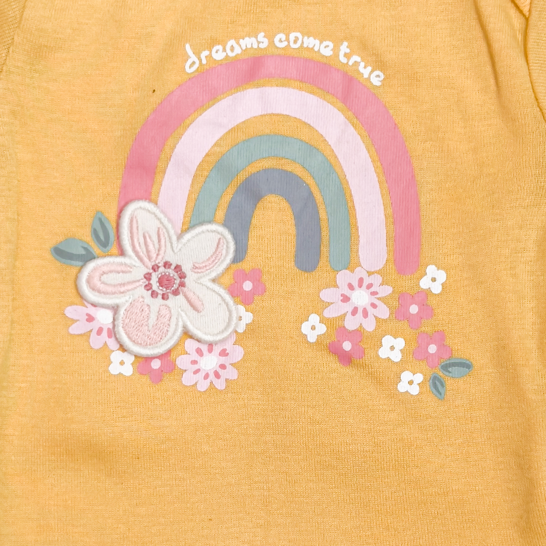 YELLOW RAINBOW ONESIE