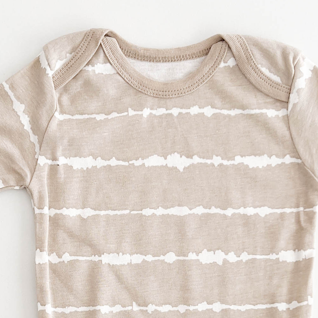 PASTEL LINED COTTON ONESIE