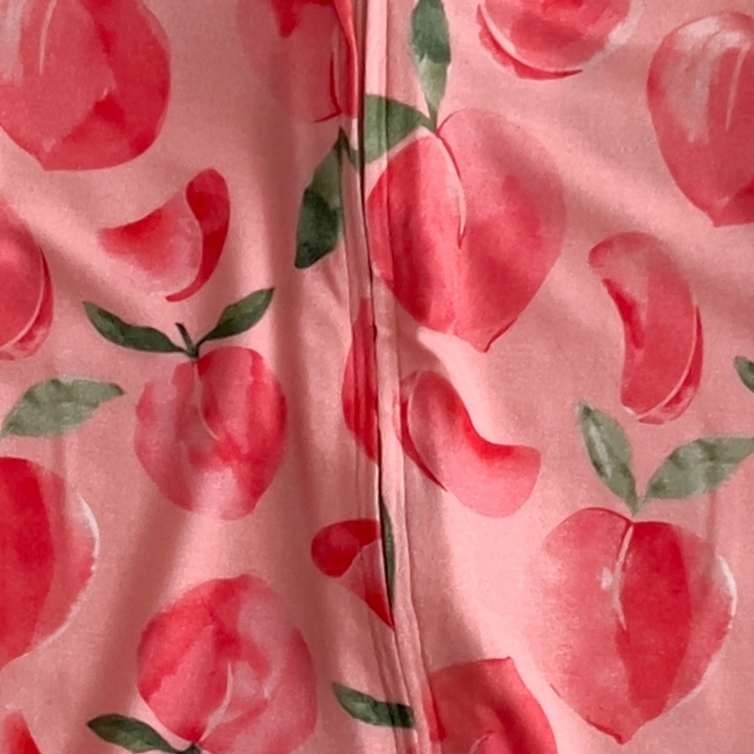 peach fruit printed jumpsuit