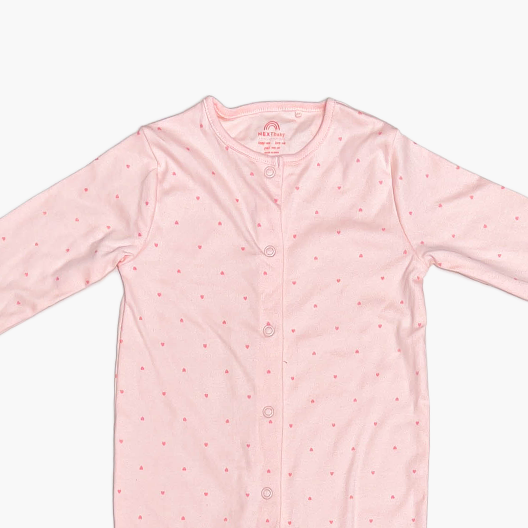 PINK LOVE PRINTED SLEEPSUIT