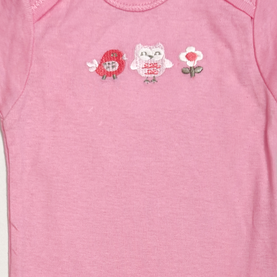 PINK EMBROIDERY ONESIE