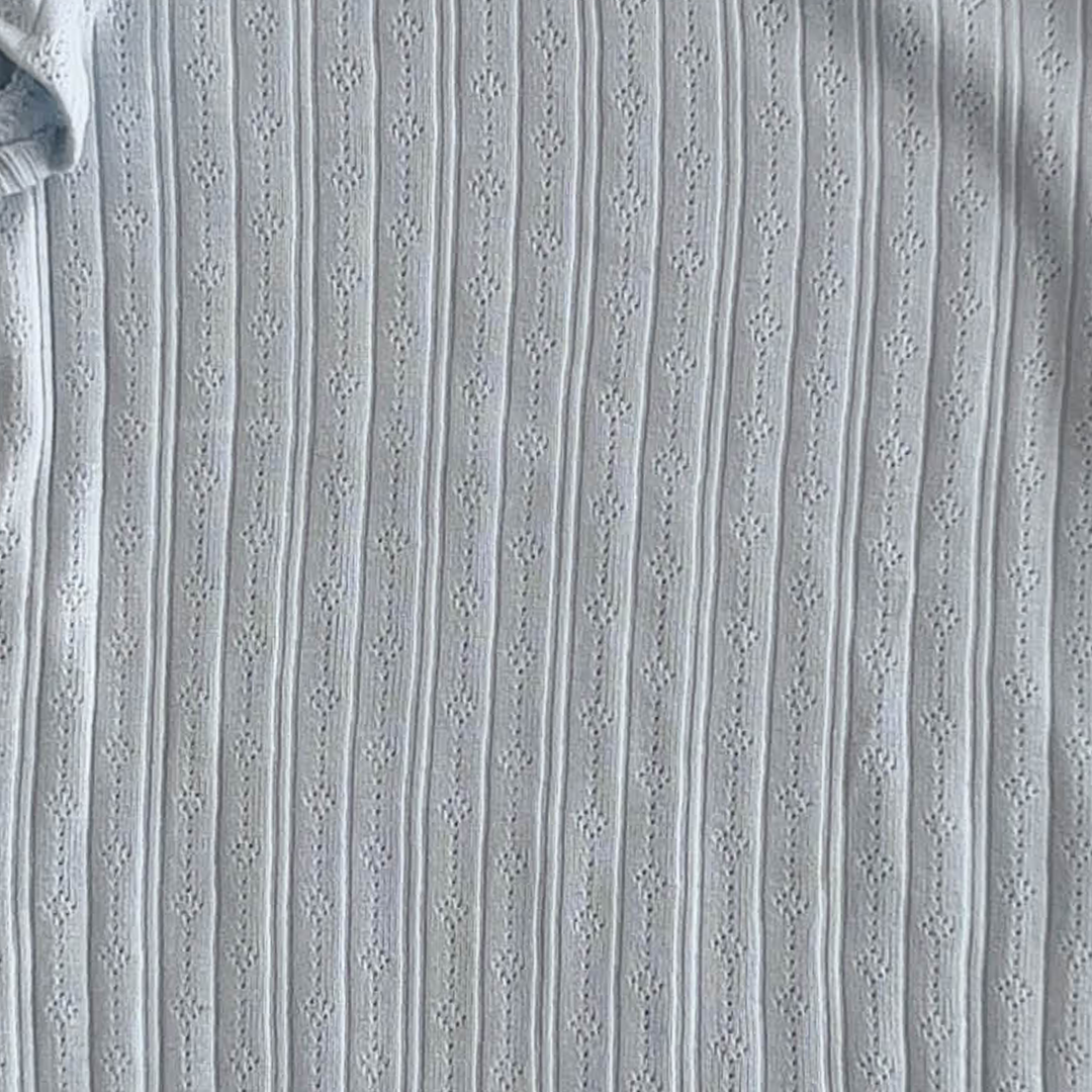 LIGHT BLUE POINTELLE ONESIE