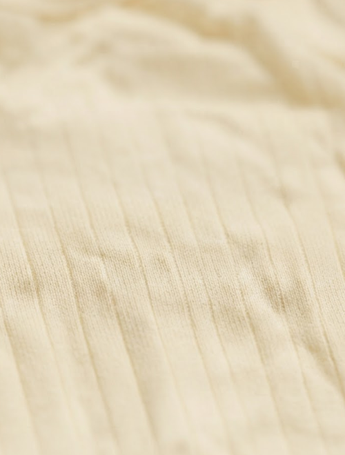 Butter yellow ribbed onesie