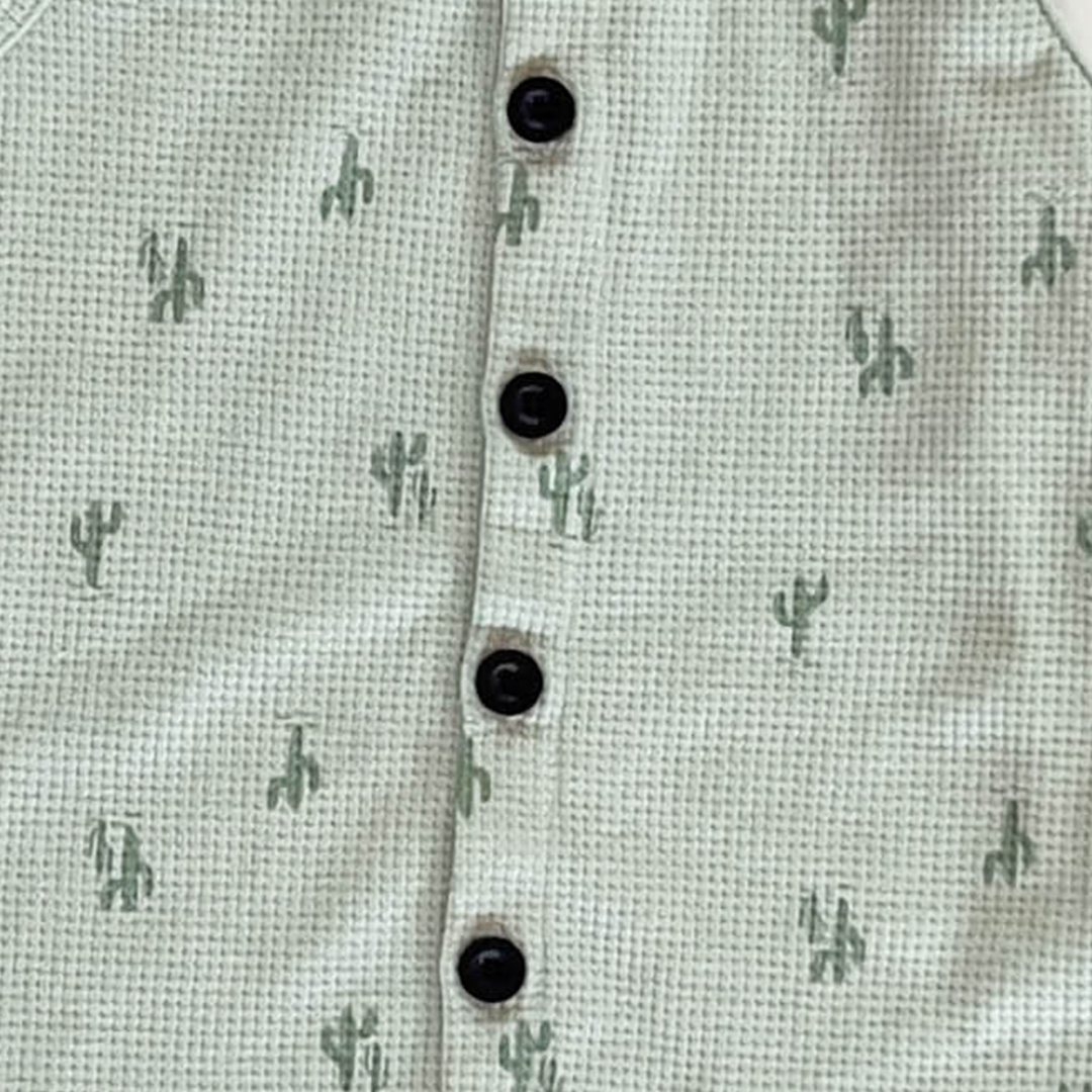 GREEN CACTUS HOODED BOYS JUMPSUIT