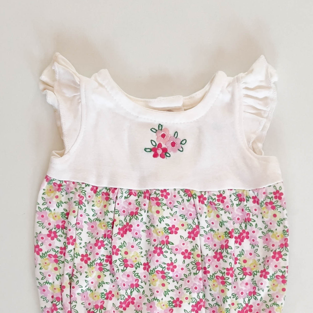 PINK FLORAL ONESIE