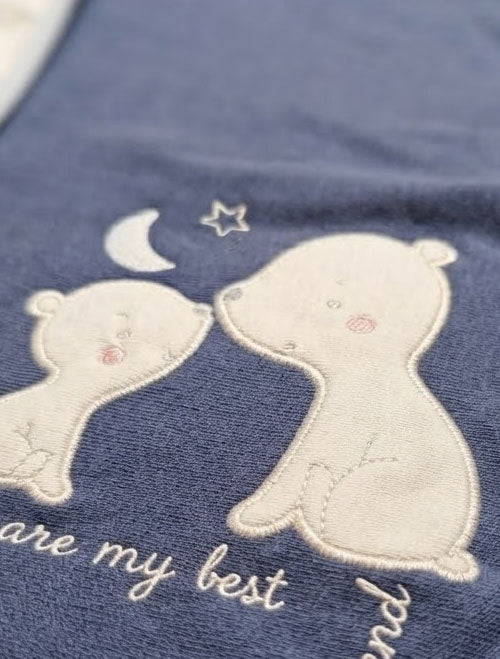 BLUE AND WHITE DOUBLE SIDE SWADDLE