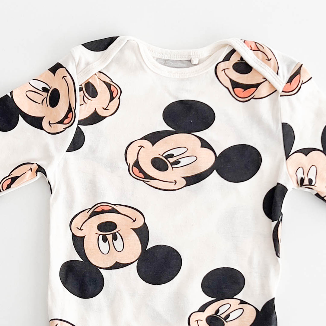 MICKEY MOUSE PATTERNED ONESIE