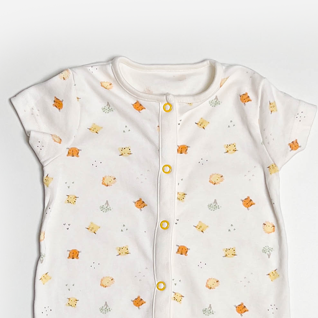 WHITE ANIMAL PRINTED JUMPSUIT